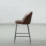 BRANSON - Brown Vegan Leather Counter Stool