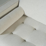 FONDA - Cream Fabric Sectional Sofa - Left