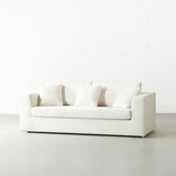 CAMERON - Cream Fabric Sofabed with Memory Foam Mattress