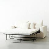CAMERON - Cream Fabric Sofabed with Memory Foam Mattress