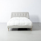CLARA - Light Grey Fabric Bed - Wazo Furniture