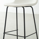 MILAN - White Leather Bar Stool