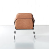 BROOK - Brown Leather Lounge Chair