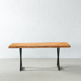 TIME - Acacia Live Edge Table Hourglass Black