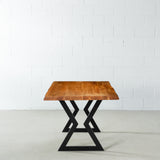 TIME - Acacia Live Edge Table Hourglass Black