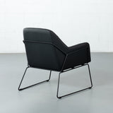 BROOK - Black Leather Lounge Chair