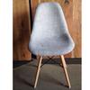Eames Style Peppered Scandinavian Grey Fabric Side Chair