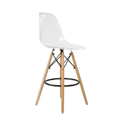 Eames Style Barstool Transparent Seat