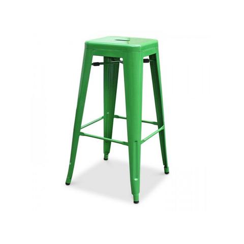 All Metal Tolix Bar Stool - Green - Final Sale