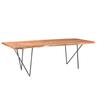 Solid Wood Acacia Conference Table w/ X Hairpin Base