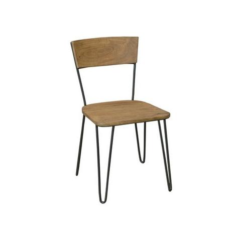 Wazo Acacia Chair With Black Hairpin Legs