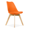Eames Style Oak Chair with PU Leather