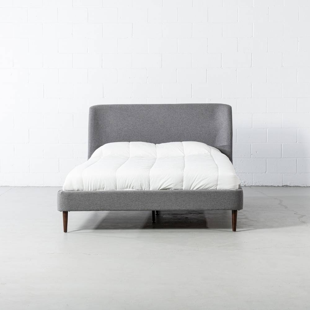 MEREDITH - Dark Grey Fabric Bed - Wazo Furniture