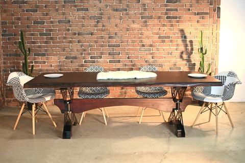 VASCO Live Edge Acacia Table (Honey Walnut)