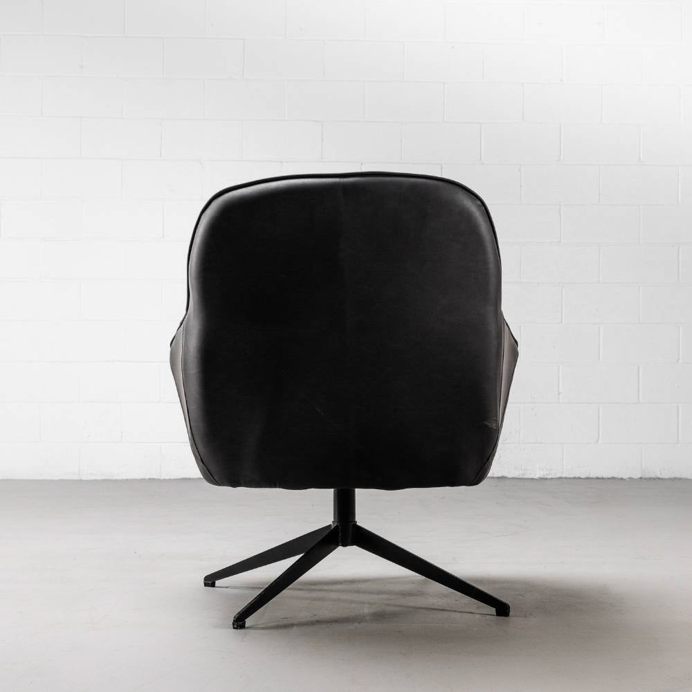 DIOR - Black Leather Lounge Chair