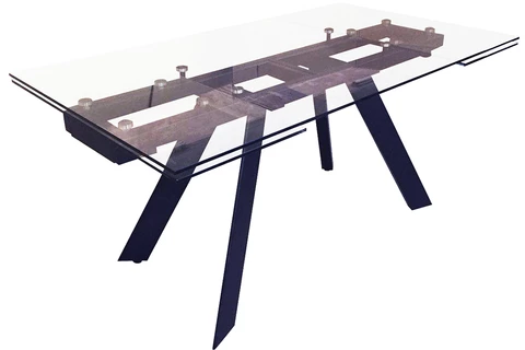 MAX - Extendable Dining Table, 160 cm - 240 cm (63" - 94.5"), TRANSPARENT