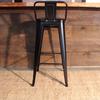 Tolix Bar Stool - All Metal with backrest - 75 cm - Wazo Furniture
