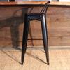 Tolix Bar Stool - All Metal with backrest - 75 cm - Wazo Furniture