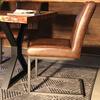 CAL Industrial Chair-Vintage Brown Leather - Wazo Furniture