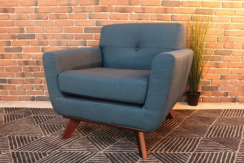 Conrad 1 Seater Sofa Dark Blue