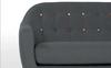Tommy Sofa Dark Grey with Multicolour Buttons