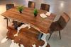 Acacia Live Edge Dining Table with Black X Shaped Legs/Natural Color - Wazo Furniture