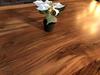 Straight Cut Acacia Wood Table with Chrome U Legs/Natural Colour - Wazo Furniture
