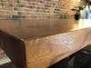 Straight Cut Acacia Wood Table with Chrome U Legs/Natural Colour - Wazo Furniture