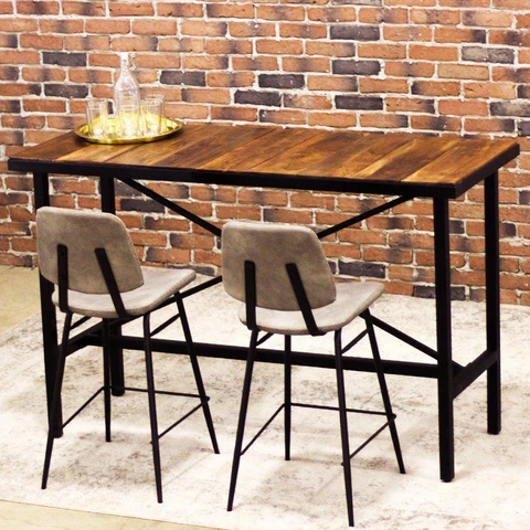 HOLMEN - Acacia Wood Bar Table (160 cm) - Wazo Furniture