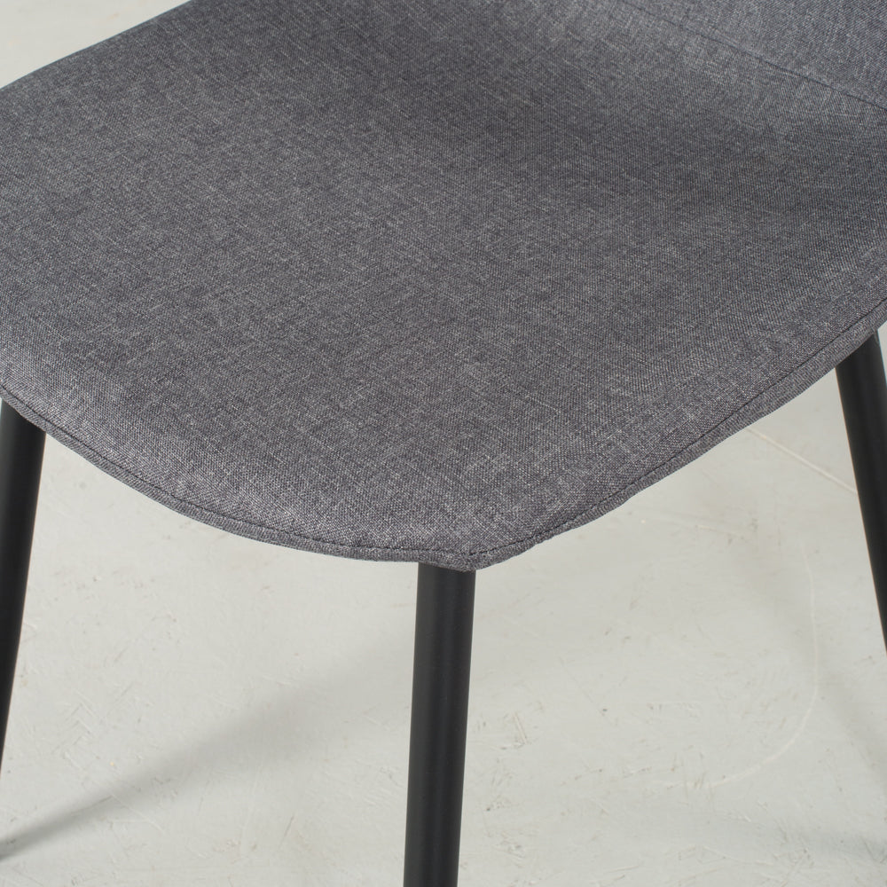 MILAN - Eames Style Dark Grey Fabric Dining Chair