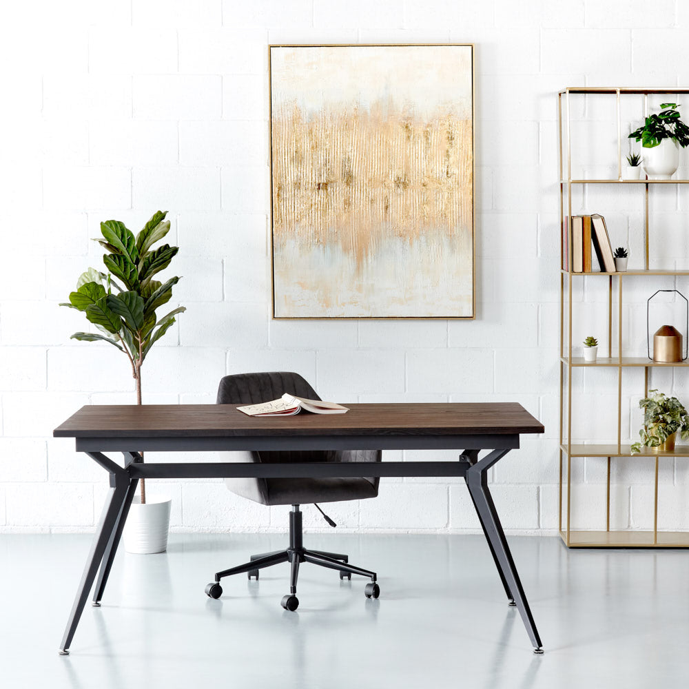 RIVERA - Zelkova Elm Wood Dining Table (160 cm)
