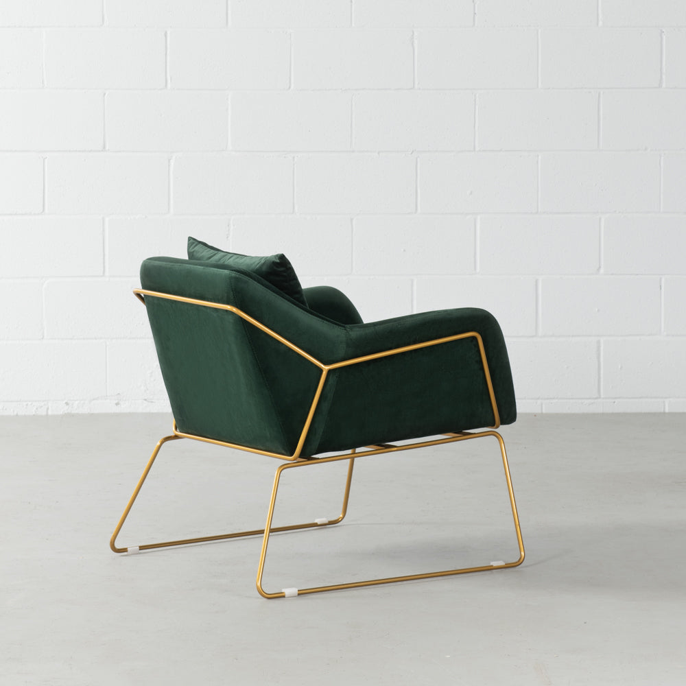 BROOK - Green Velvet Lounge Chair