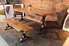 Acacia Live Edge Dining Table with Black Y Shaped Legs/Natural Color - Wazo Furniture