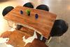 Acacia Live Edge Dining Table with Black X Shaped Legs/Natural Color - Wazo Furniture