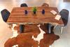 Acacia Live Edge Dining Table with Black X Shaped Legs/Natural Color - Wazo Furniture