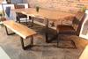 Acacia Natural Wood Live Edge Table with Black U-Shaped Legs/Natural Color - Wazo Furniture