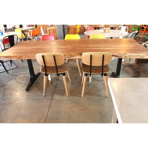 Live Edge Acacia Wood Table with Anchor Legs