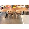 Live Edge Acacia Wood Table with Anchor Legs