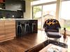 Tolix Bar Stool with Backrest and Wood Seat - 65 cm - Wazo Furniture