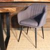 DALE Dining Chair - Dark Grey Fabric - Wazo Furniture
