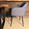 DALE Dining Chair - Dark Grey Fabric - Wazo Furniture
