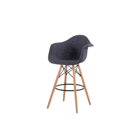 Eames Style Grey Armchair Bar Stool