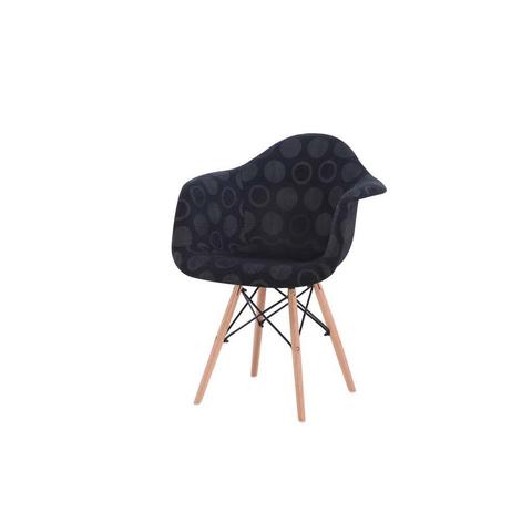 Eames Style Black Polkadot Armchair - Wazo Furniture