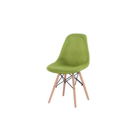 Eames Style Green Fabric Side Chair
