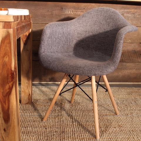 Eames Style Fabric Molded Armchair - Wazo Furniture