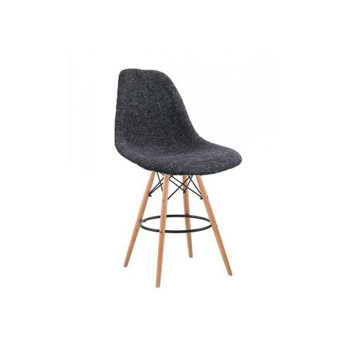 Eames Style Grey Fabric Bar Stool