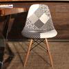 Eames Style Jessie Monochrome Patchwork Side Chair - Wazo Furniture