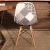 Eames Style Jessie Monochrome Patchwork Side Chair - Wazo Furniture