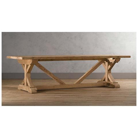 Kentucky Salvaged Farmhouse Rectangular Wooden Table with X Legs