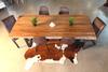 Acacia Natural Wood Live Edge Table with Black U-Shaped Legs/Natural Color - Wazo Furniture